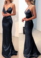 Charmeuse Prom Dresses Trumpet/Mermaid Sweep Train Sleeveless