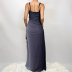 Charming A-Line Spaghetti Strap Beaded Navy Blue Ombre Chiffon Prom Dresses Prom Dresses