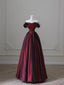 Charming Black And Red Off Shoulder A-Line Prom Dresses Long Prom Dresses