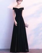 Charming Black Long Bridesmaid Dresses Elegant Prom Gowns Prom Dresses