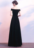 Charming Black Long Bridesmaid Dresses Elegant Prom Gowns Prom Dresses