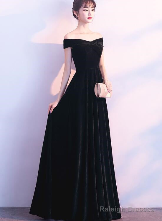 Charming Black Long Bridesmaid Dresses Elegant Prom Gowns Prom Dresses Main image