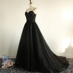 Charming Black Long Party Gowns, Black Evening Prom Dress