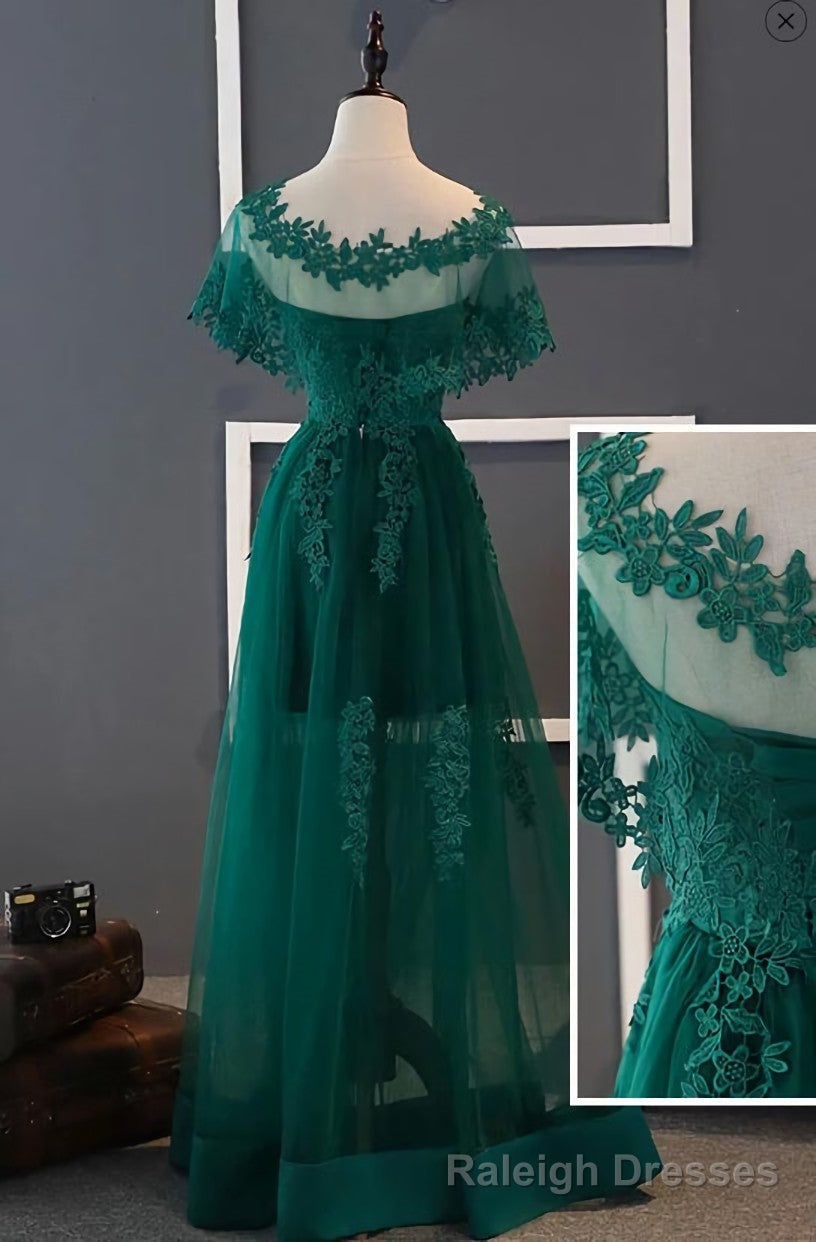 Charming Dark Green Long A-line Party Dress , Bridesmaid Dress Main image