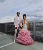 Beautiful Pink Beaded Mermaid Prom Dresses Long Prom Dresses