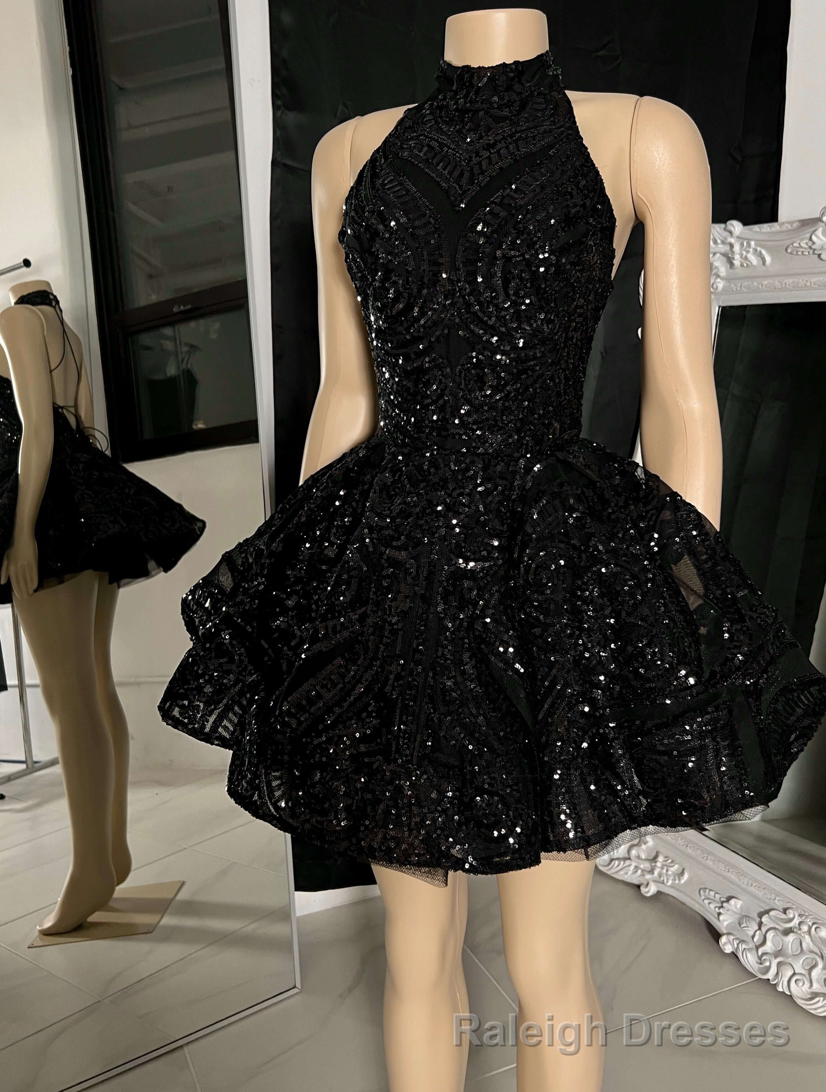Charming High-neck Sleeveless MIni Prom Dress With Beading Main image