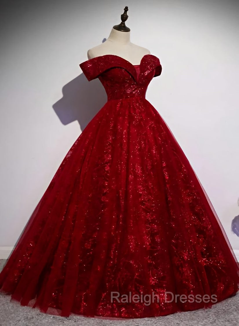 Charming Lace Sweetheart Off Shoulder Gown, Prom Party Dress