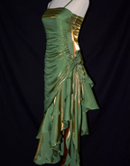 Charming Mermaid High Low Satin Straps Prom Dresses Lovely Style Prom Dresses