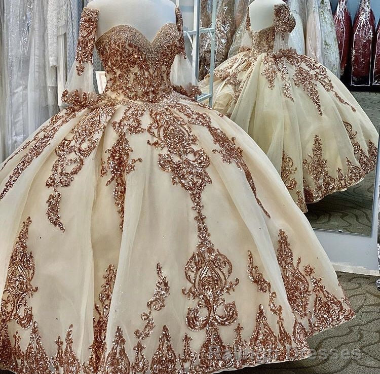 Charming Off the Shoulder Ball Gown Sweet 16 Dress Wedding Gown Main image