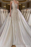 Charming One Shoulder Satin Mermaid Bridal Gowns Pearls Beading Prom Gowns