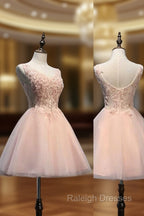 Charming Pearl Pink Tulle Formal Dress , Lovely Homecoming Dresses