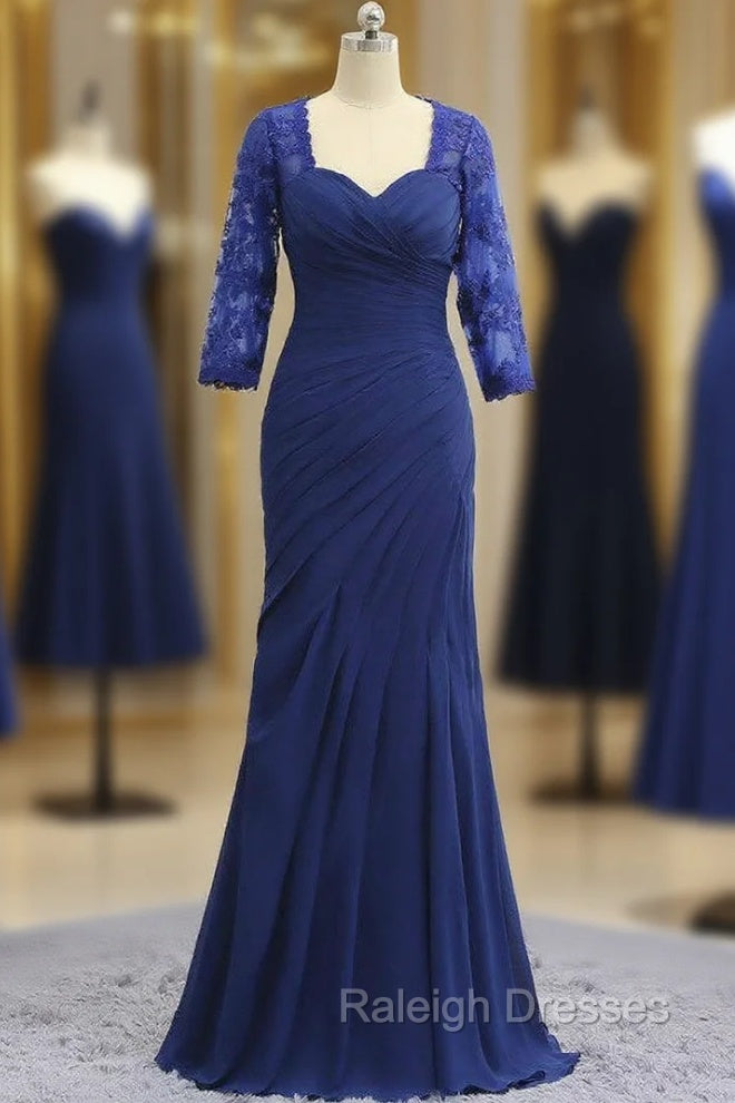 Charming Plus Size Royal Blue Mother Of The Bride Dresses Mermaid 3/4 Sleeves Main image