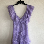 Lilac Prom Dresses Long Layed Lace Prom Dresses