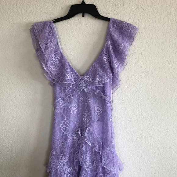 Lilac Prom Dresses Long Layed Lace Prom Dresses