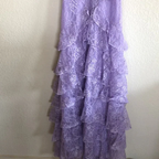 Lilac Prom Dresses Long Layed Lace Prom Dresses
