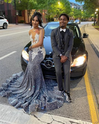 Charming Sequins Mermaid Prom Dresses Long Prom Dresses