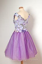 Charming Sleeveless Tulle Short Homecoming Dresses
