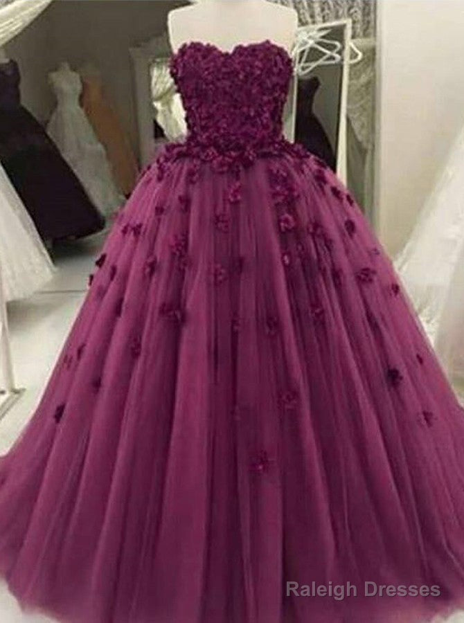 Charming Sweetheart Floor-Length Wedding Dress With Patchwork,Prom Dresses Main image