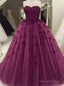 Charming Sweetheart Floor-Length Wedding Dress With Patchwork,Prom Dresses