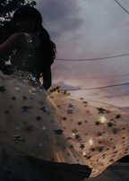 Charming V-Neck Floral Long Prom Dress, Evening Dress