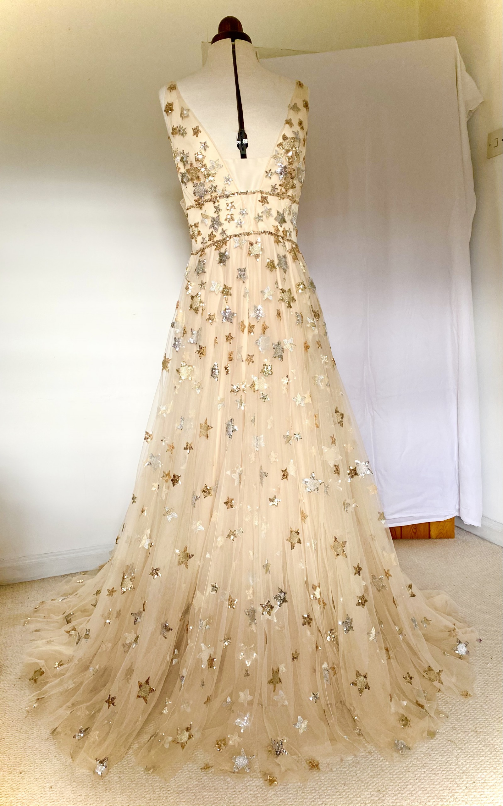 Charming V-Neck Floral Long Prom Dress, Evening Dress