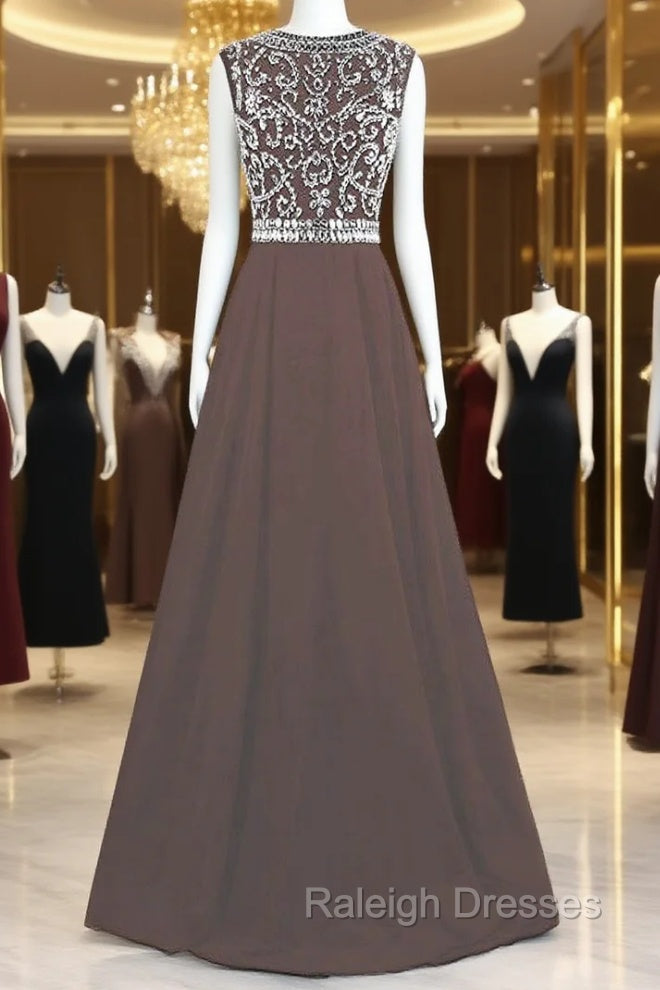 Cheap A-Line Chiffon Backless Cap Sleeve Prom Dress With Beading Main image