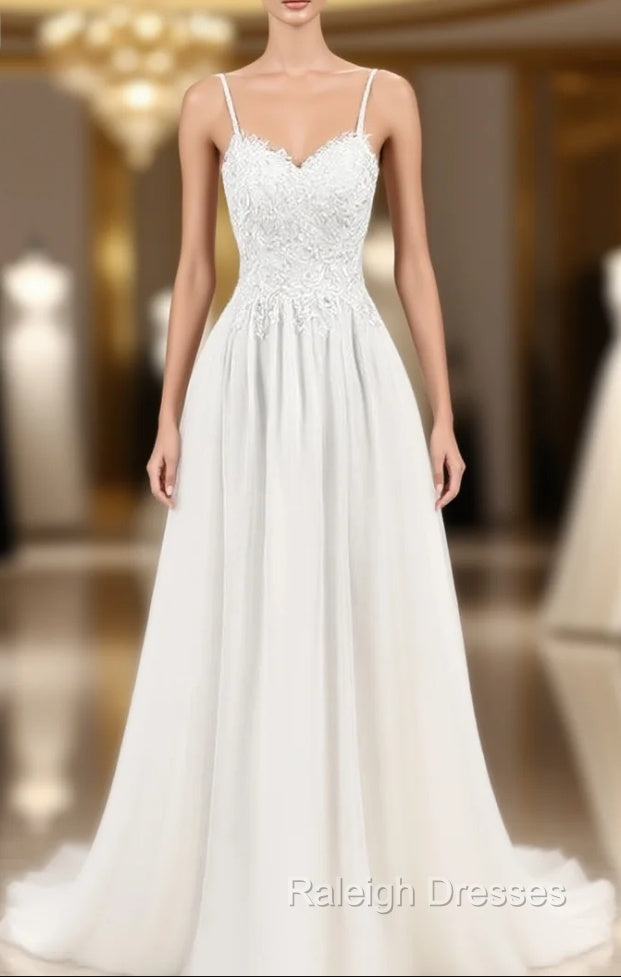 Cheap Bride Marry Dress White Chiffon Embroidery Wedding Dress Main image