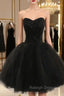 Cheap homecoming dresses Black Ball Gowns Sweetheart Short Prom dresses