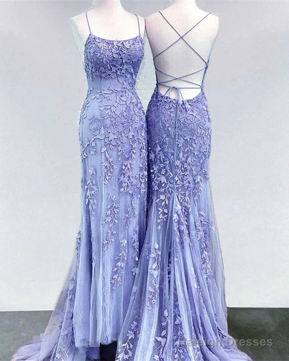 Cheap Lace Applique Mermaid Corset Prom Dress Long Prom Dresses Lace Up Back Main image