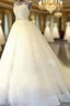 Cheap Popular Stunning Ivory Lace Top A-Line Wedding Dresses, Bridal Gown,