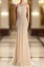 Cheap prom dresses Robe De Soiree Halter Gold Prom Prom Dress