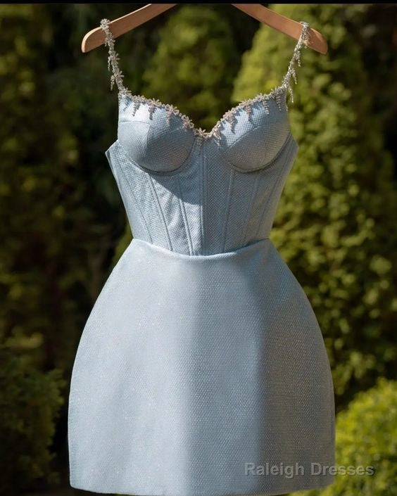 Chic A-Line Blue Sequin Homecoming Dress 18Th Birthday Outfits Main image