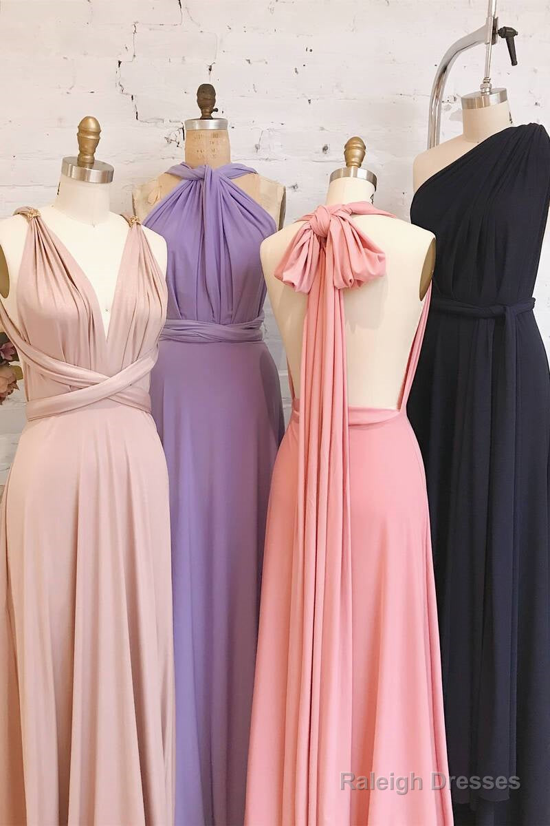 Chic A-Line Long Multiway Bridesmaid Dresses Secondary image