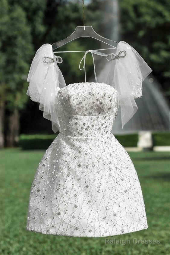Chic A-Line Sequin Short Homecoming Dresses 18Th Birthday Outfits Secondary image
