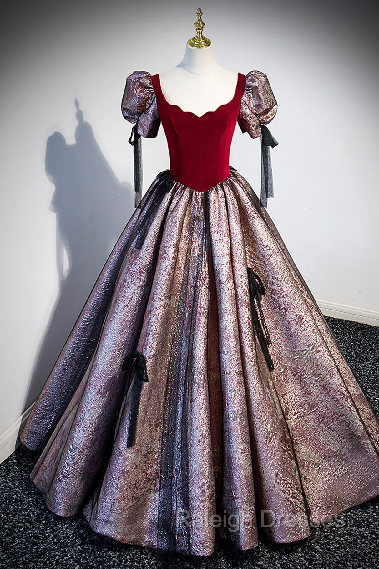 Chic A-Line Short Sleeve Prom Dress, Cute Evening Party Dress Main image