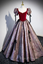 Chic A Line Short Sleeve Prom Dress, Cute Prom Prom Dress