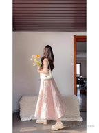 Chic A Line Spaghetti Straps Pink Satin Ankle Length Prom Dresses Birthday Outfits