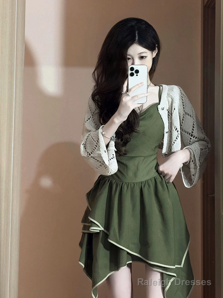 Chic A Line Spaghetti Straps Short Beach Dress Birthday Dresses Birthday Outfits Secondary image