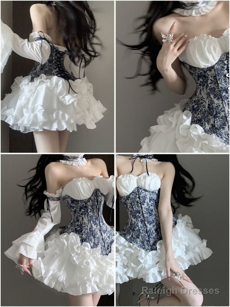 Chic A-Line White Long Sleeves Homecoming Dresses 16Th Birthday Outfits