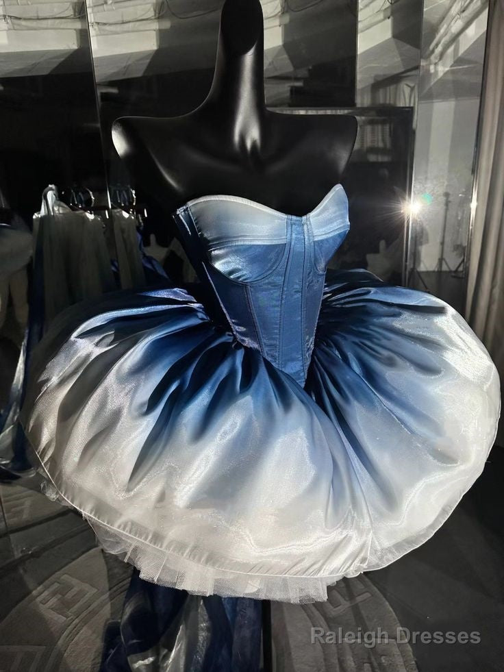 Chic Ball Gowns Ombre Blue Homecoming Dresses 16Th Birthday Outfits