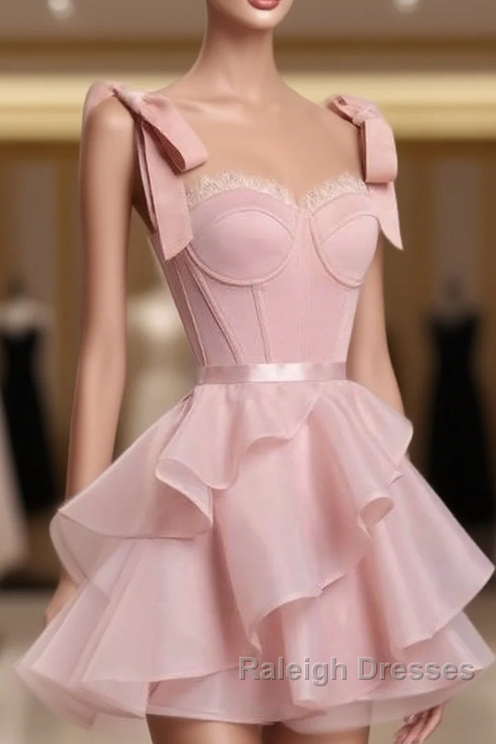 Chic Ball Gown Pink Organza Homecoming Dresses 16Th Birthday Outfits Main image