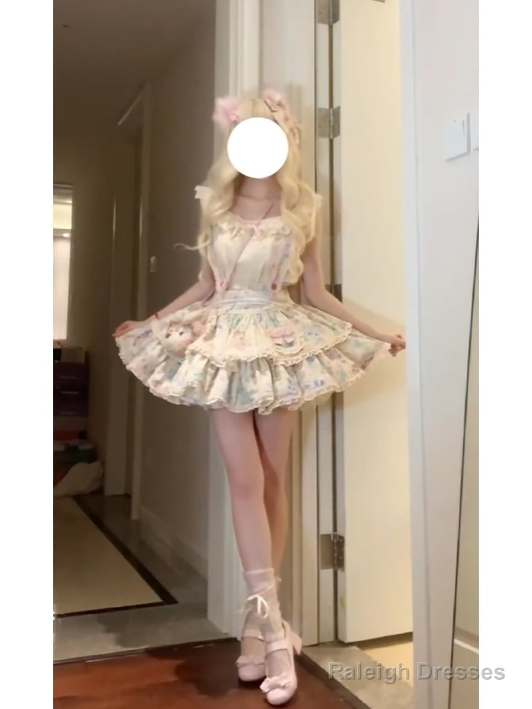 Chic Ball Gown Square Neckline Lace Lolita Dress Birthday Dresses Birthday Outfits Secondary image