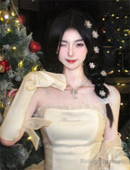 Chic Ball Gown Strapless Champagne Party Dress Birthday Dresses Birthday Outfits