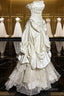 Chic Ball Gown Strapless Taffeta Ivory Long Wedding Dress Bridal Dresses