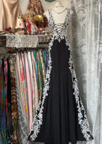 Chic Black Mermaid Spandex Straps With Lace Prom Dresses Black Long Prom Dresses