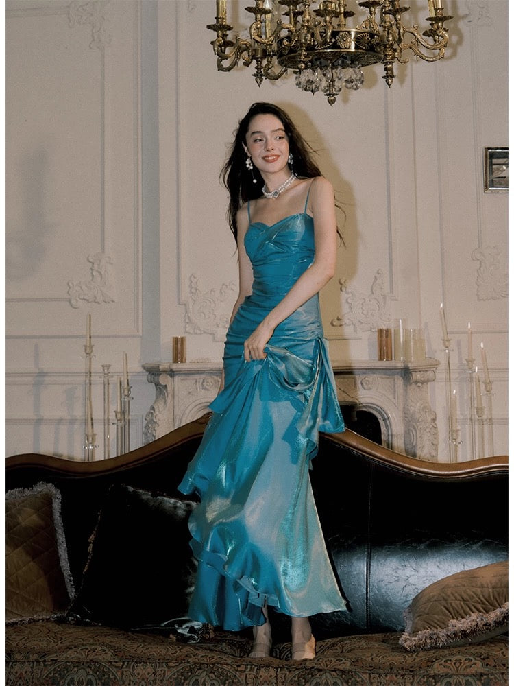 Chic Green Straps Sweetheart Long Prom Dresses Green Prom Dresses Prom Dresses