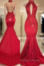 Chic Halter Mermaid Prom Prom GownLong With Lace Appliques