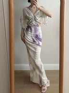 Chic Mermaid Chiffon Long Formal Prom Dress