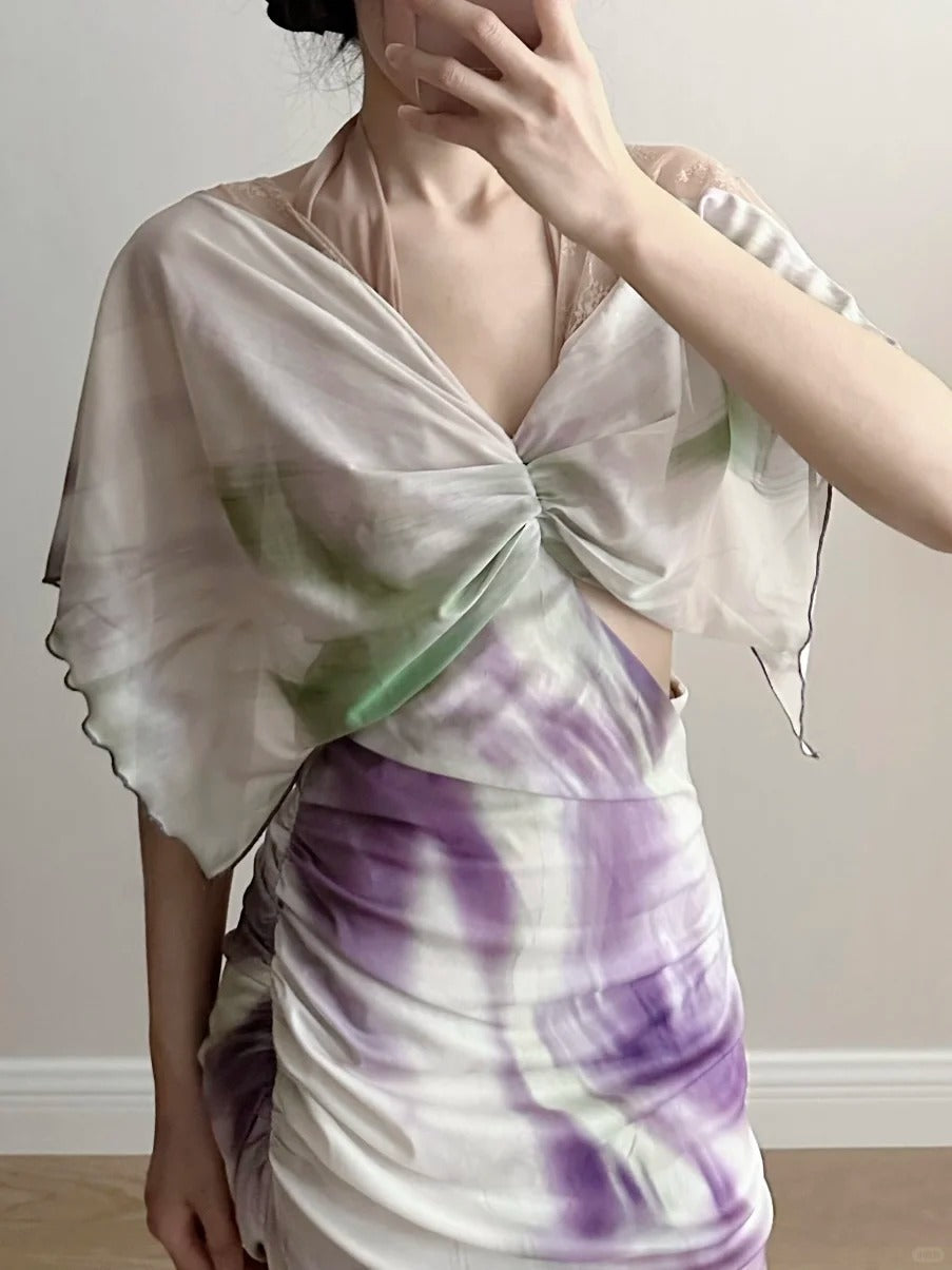 Chic Mermaid Chiffon Long Formal Prom Dress
