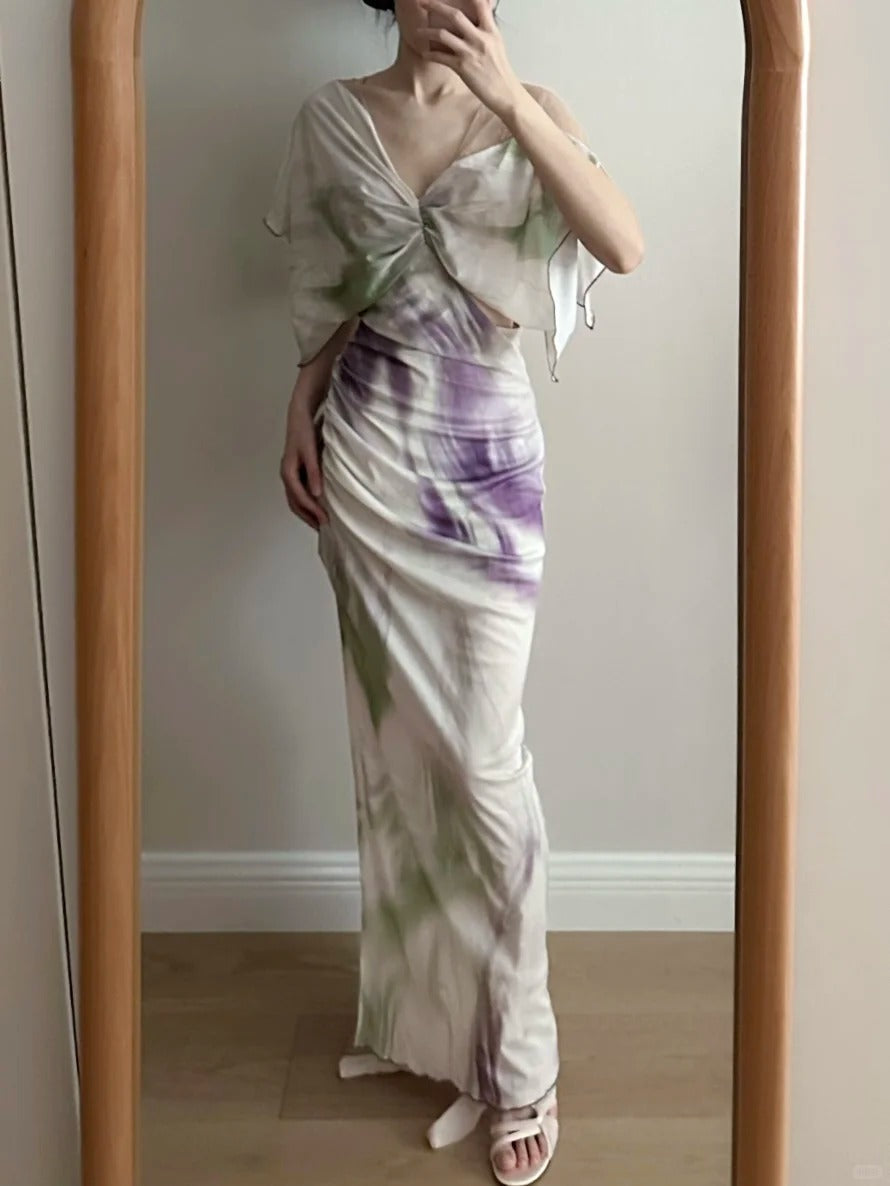 Chic Mermaid Chiffon Long Formal Prom Dress